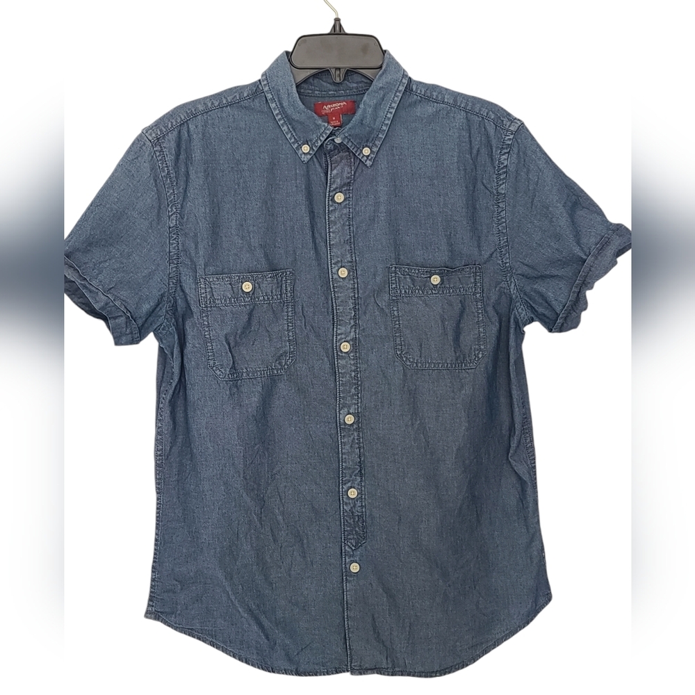 Arizona Jean Men's Button Down Short Sleeve Shirt Size Medium